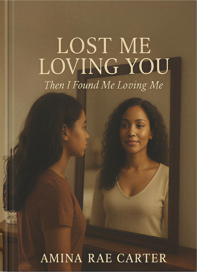 Lost Me Loving You: Then I Found Me Loving Me by Amina Rae Carter — book mockup